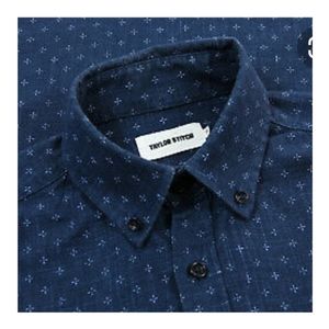 TAYLOR STITCH Indigo Star Button Down Jack Shirt - 42 / 40